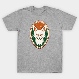 Fox head on a vintage distressed oval crest T-Shirt